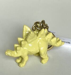 Coach Stegosaurus Bag Charm CAX77 Yellow Enamel Brass Key Ring